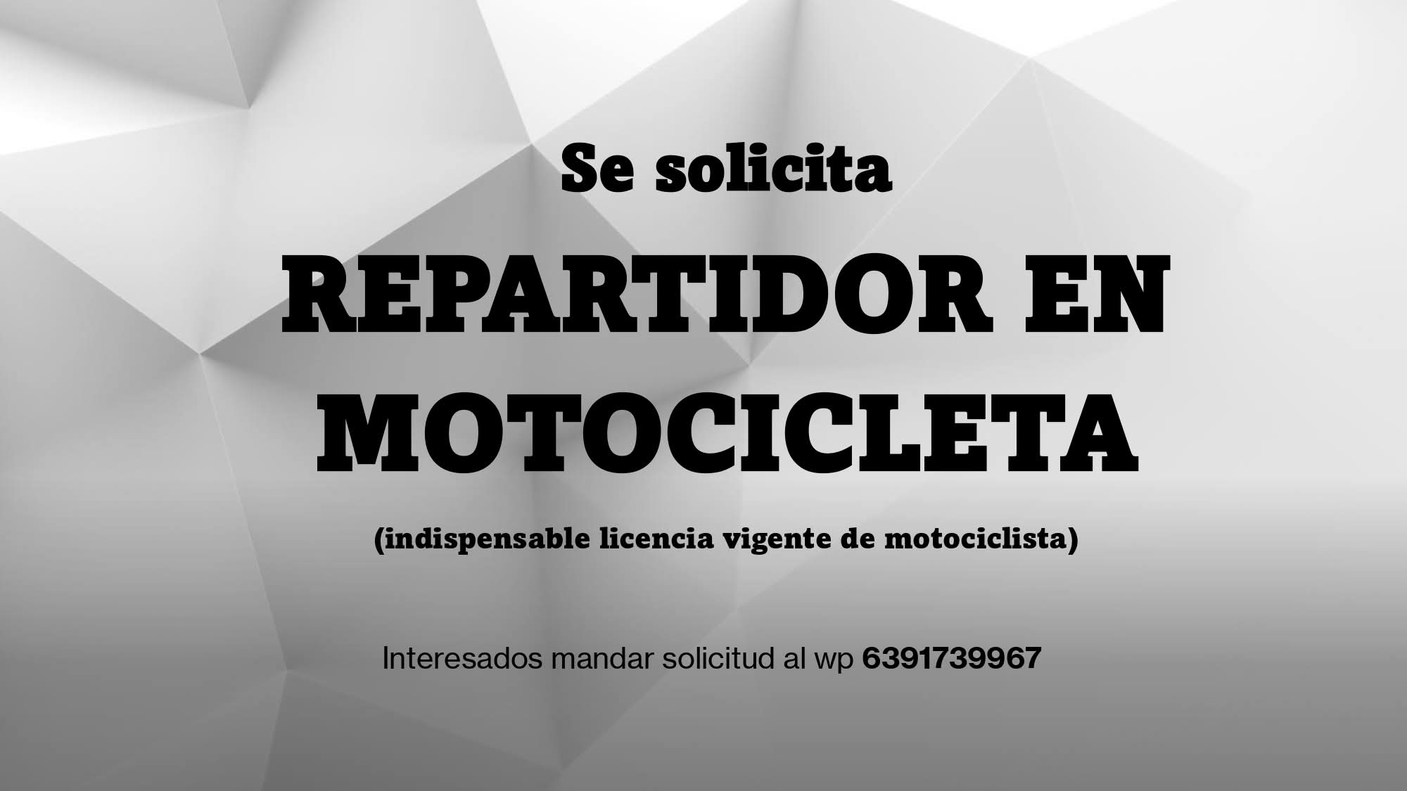 Repartidor de motocicleta
