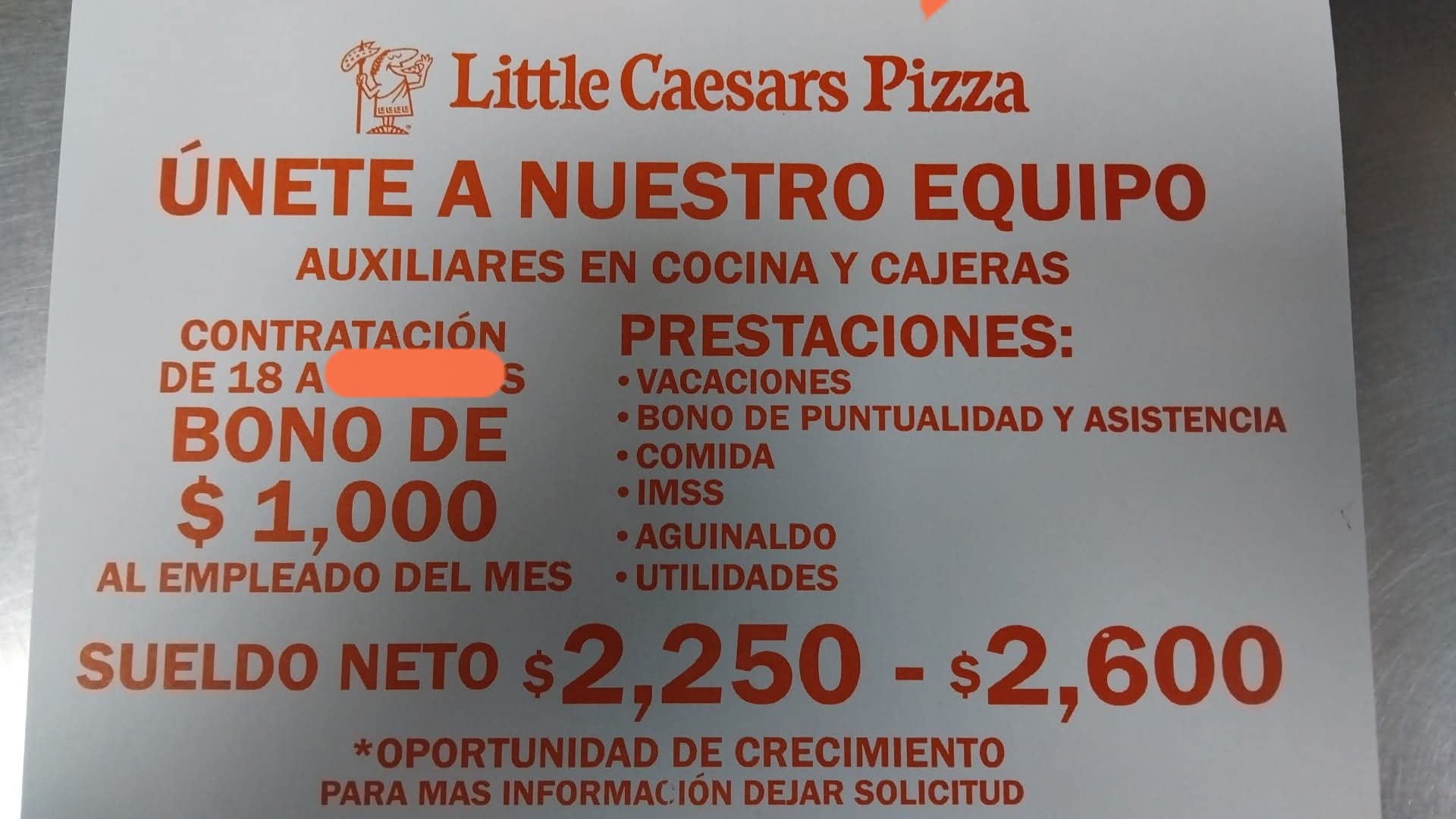 Auxiliares de cocina y cajeras