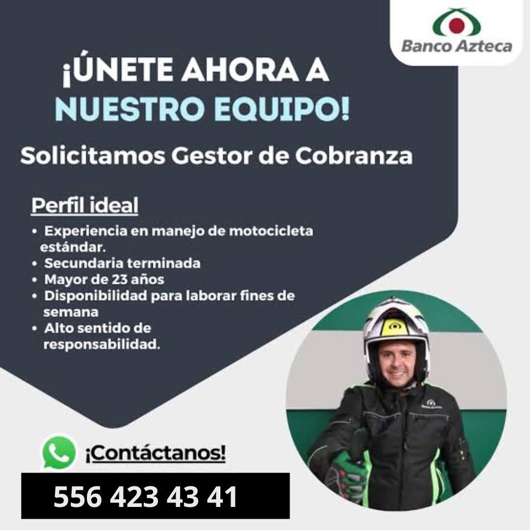 SOLICITA: GESTOR DE COBRANZA
