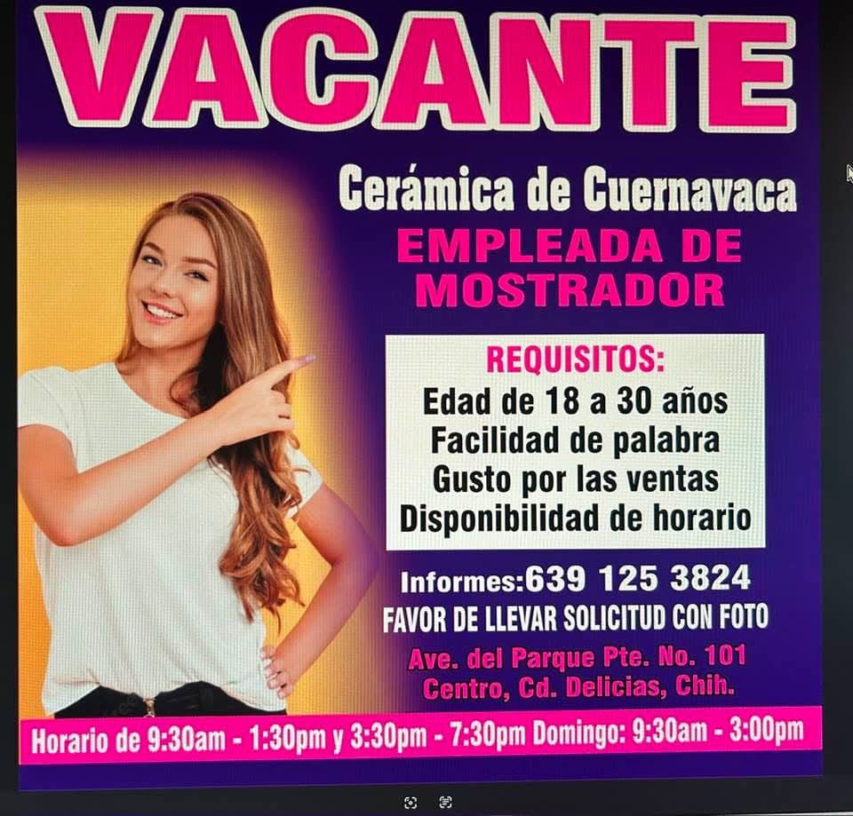 Empleada de mostrador