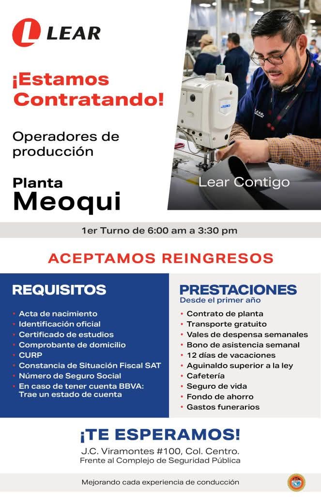 OPERADORES DE COSTURA  AMBOS SEXOS