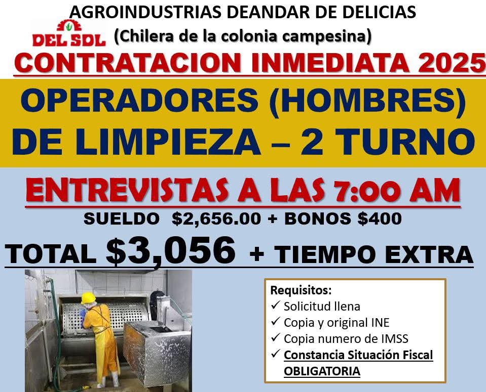 OPERADORES DE LIMPIEZA