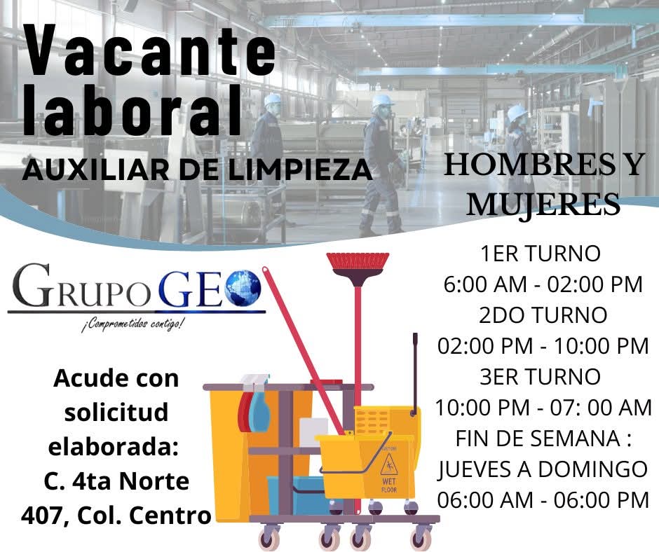 Auxiliar de limpieza