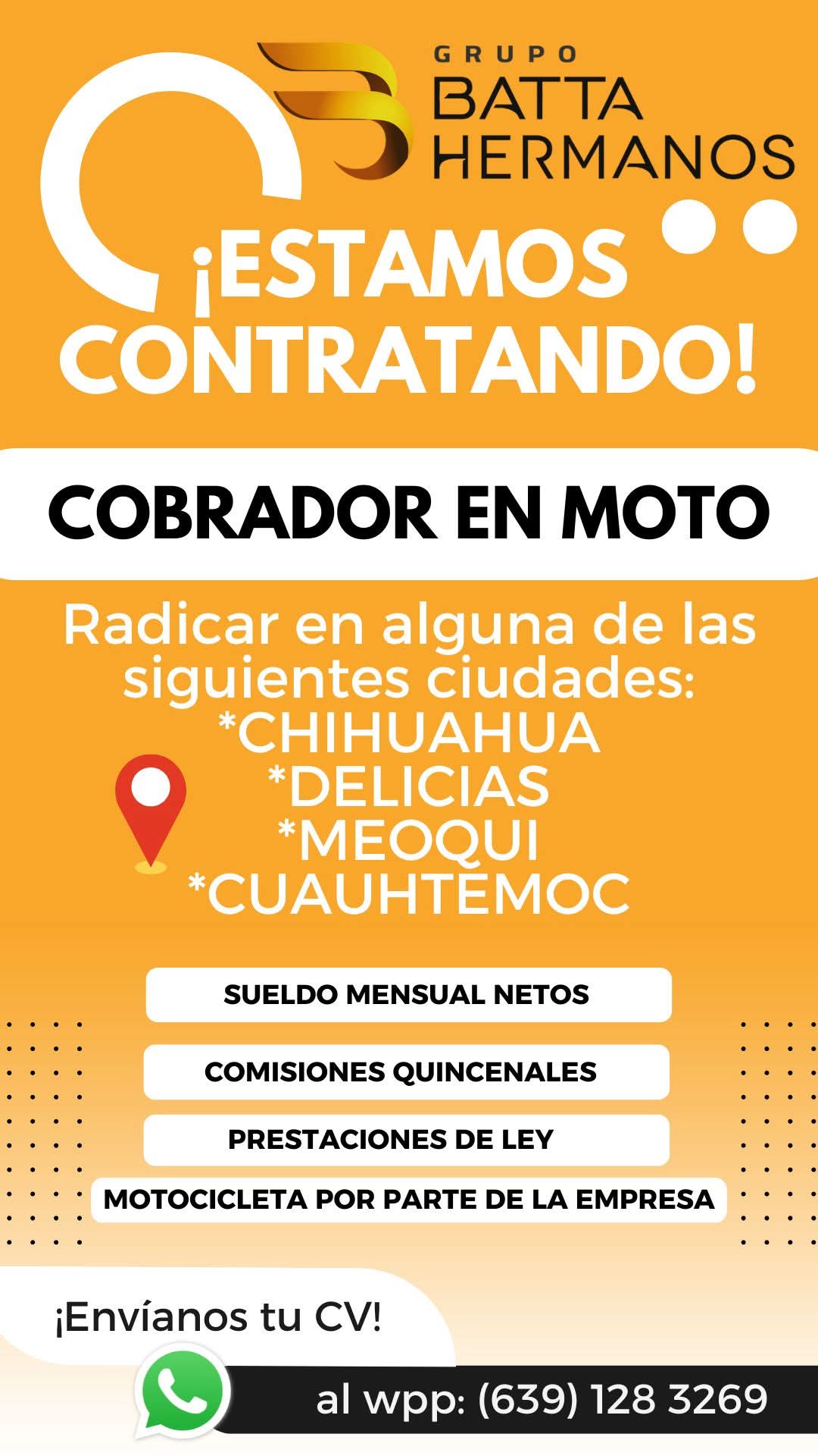 Cobrador en moto