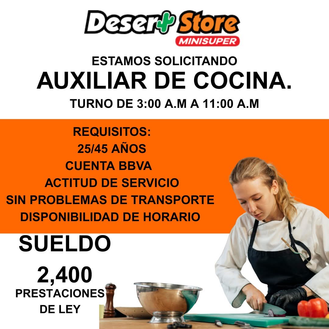 Auxiliar de cocina
