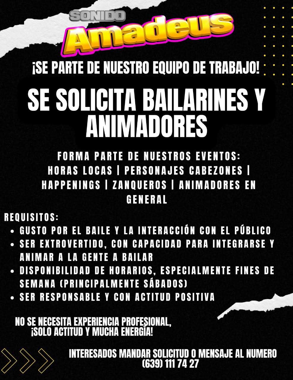 Bailarines y animadores