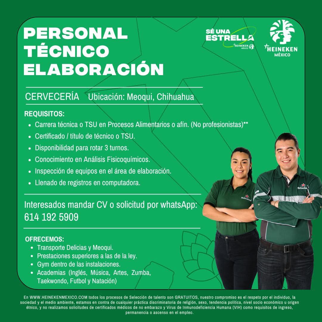 Personal técnico elaboración