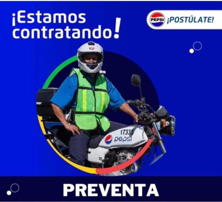 Preventista en motocicleta