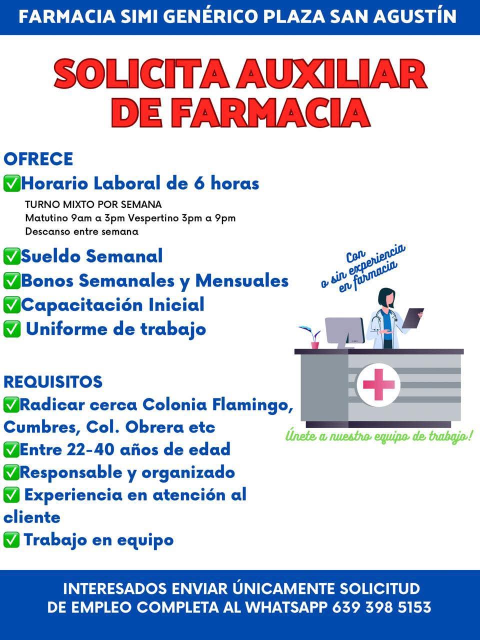 Auxiliar de farmacia