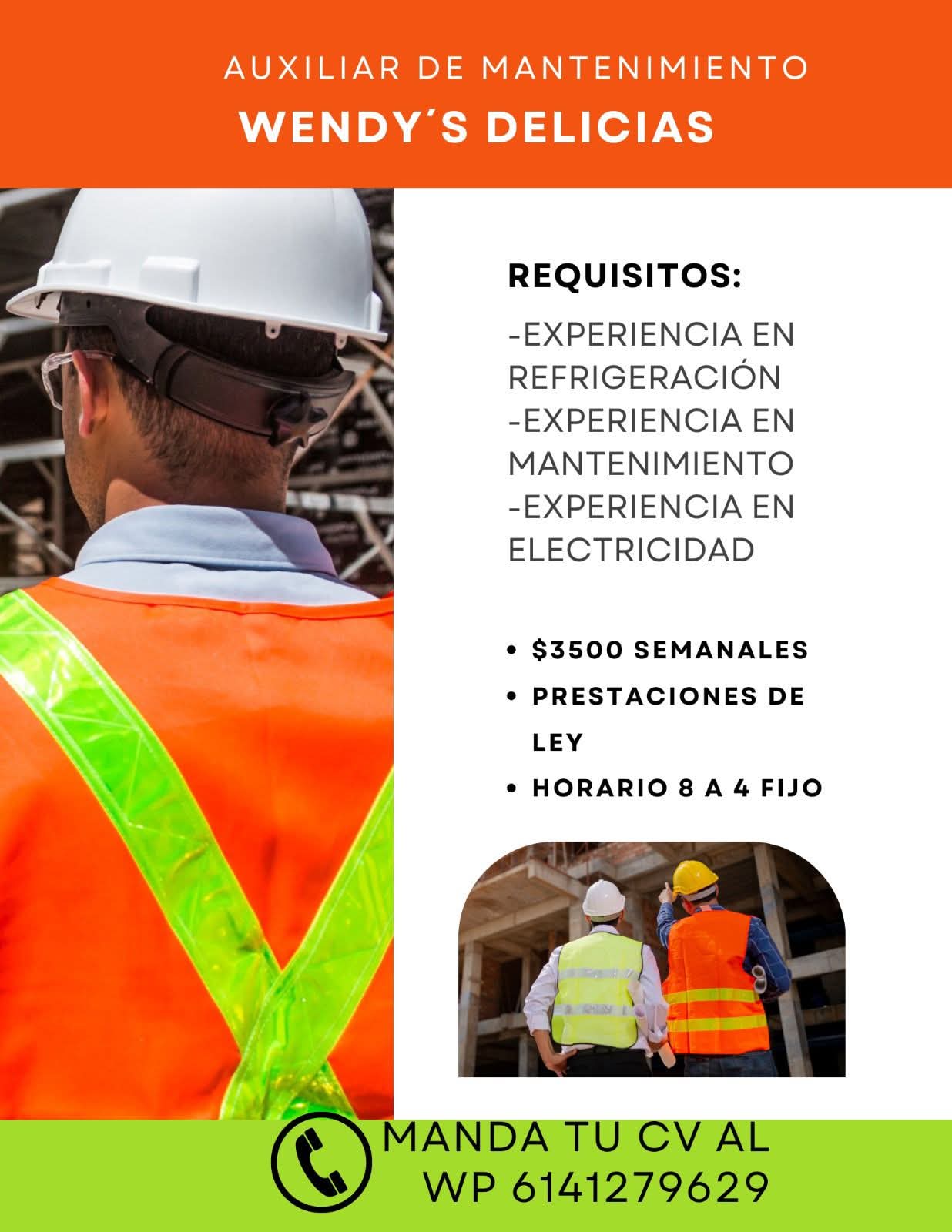 Auxiliar de mantenimiento