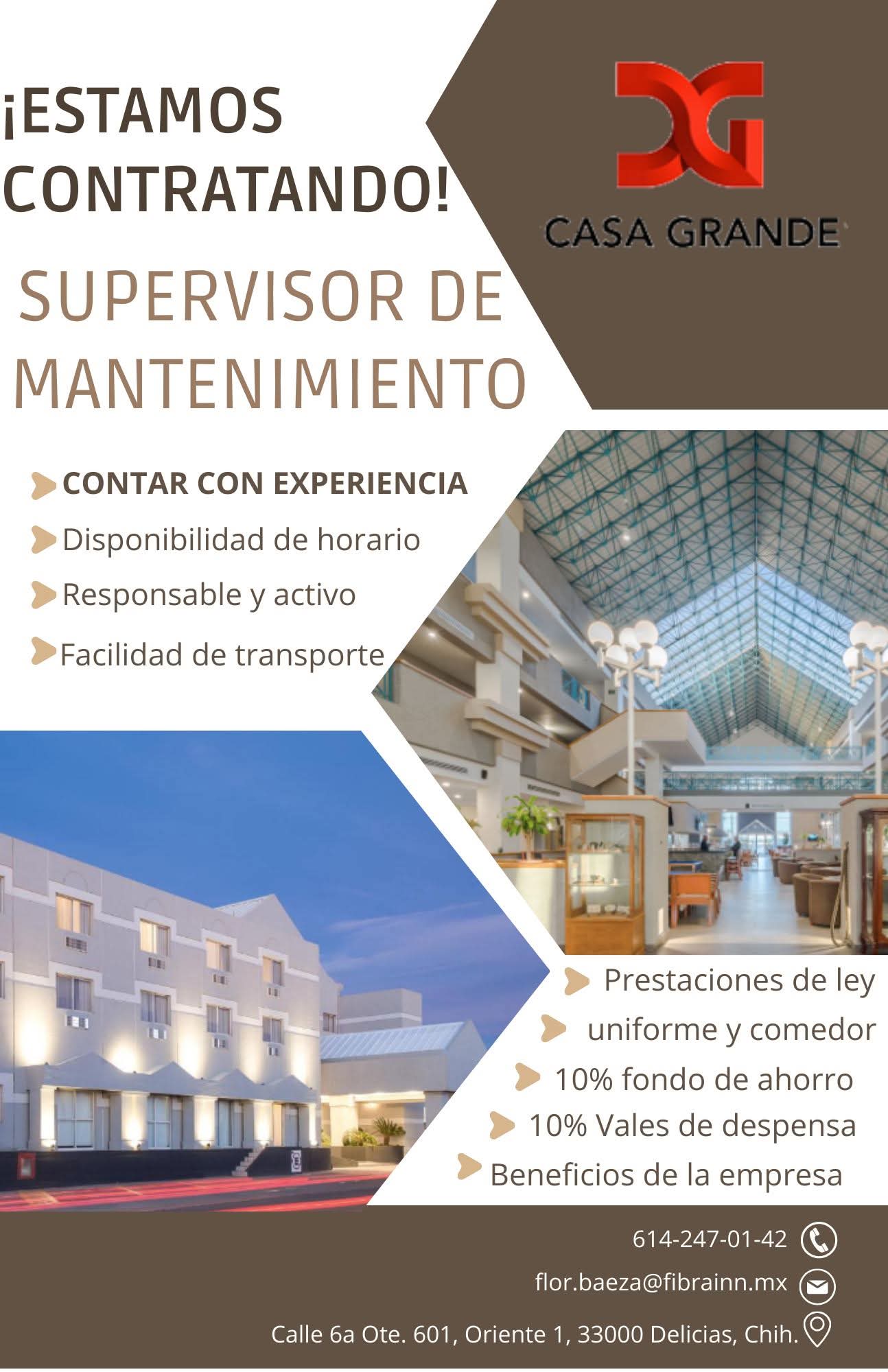Supervisor de mantenimiento