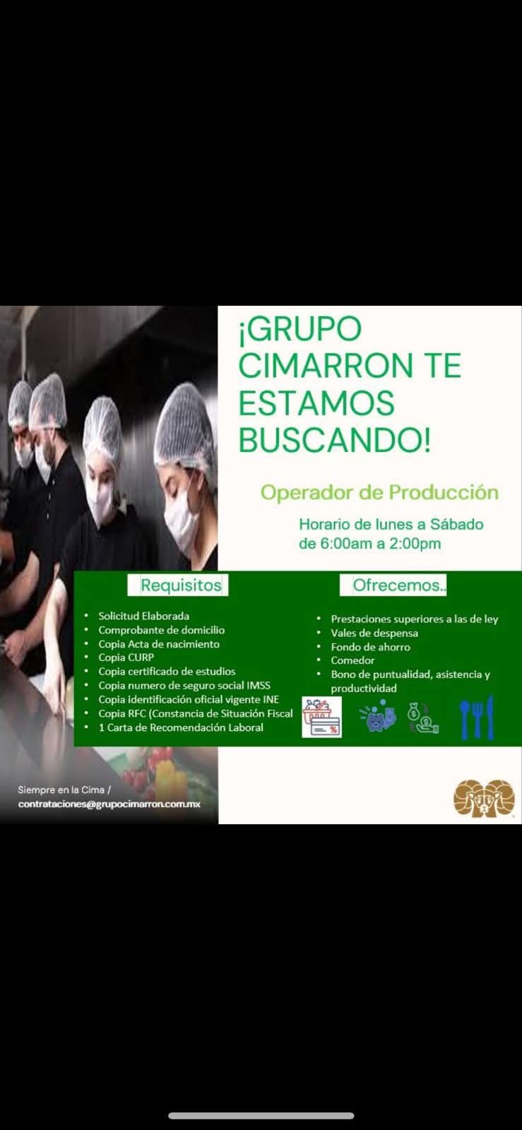 Operadores de producción