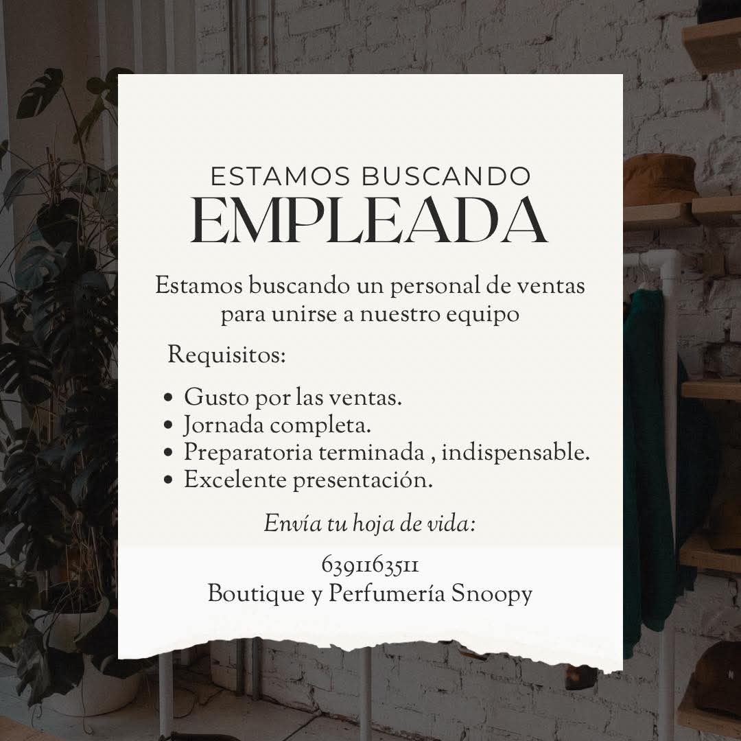 Empleada de mostrador