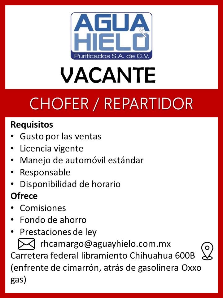 Chofer repartidor