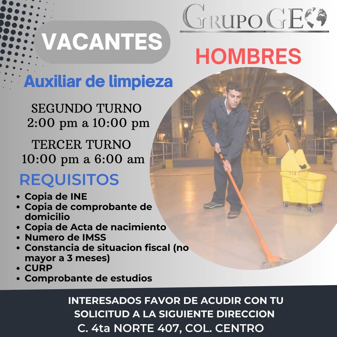 Auxiliar de limpieza