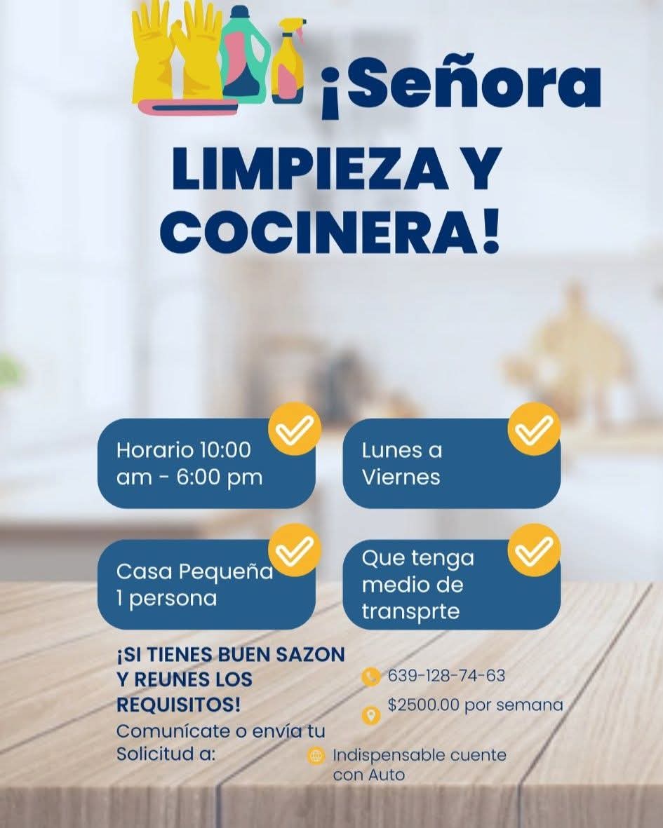 Limpieza y cocinera
