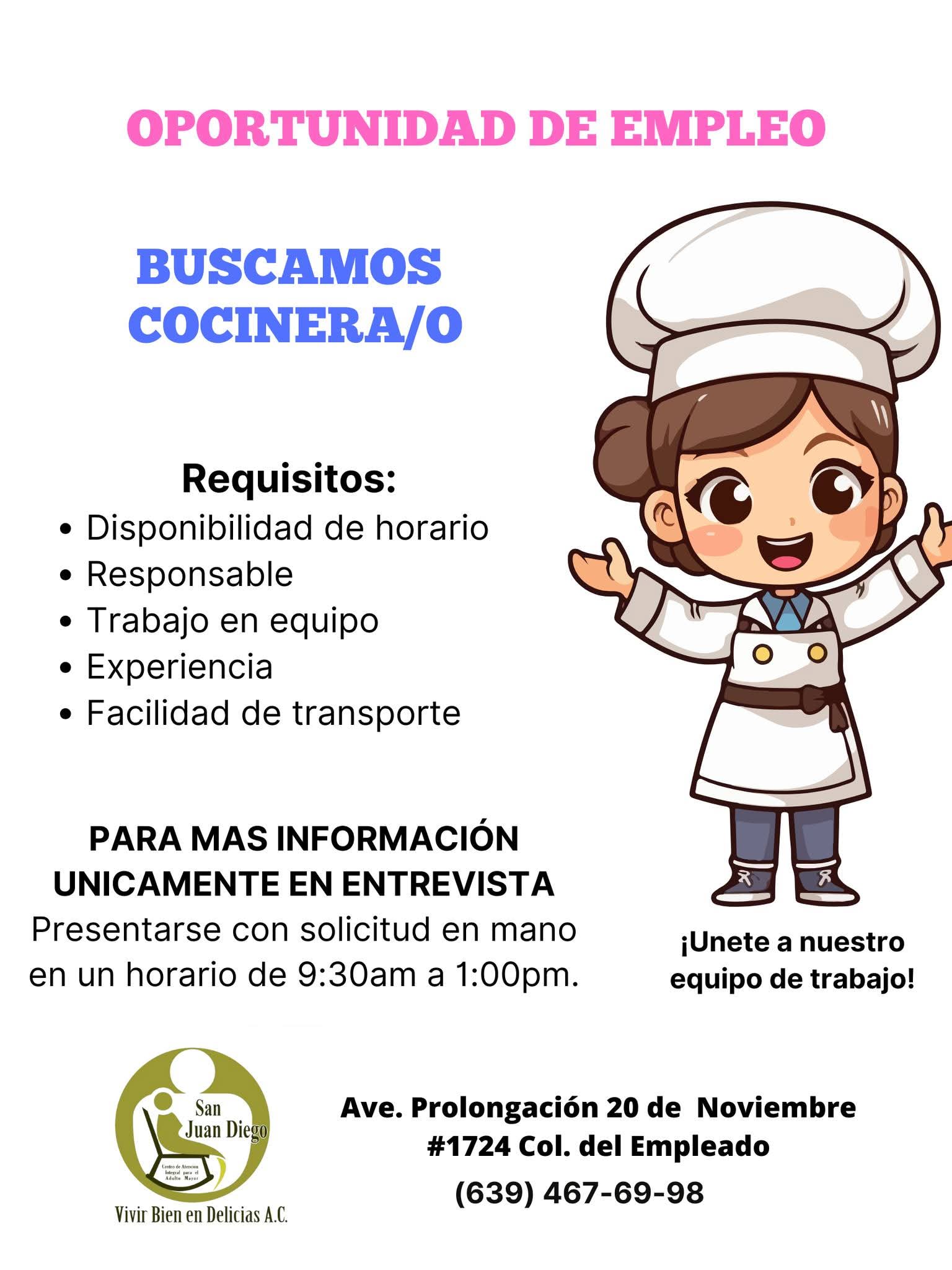 Cocinero con experiencia