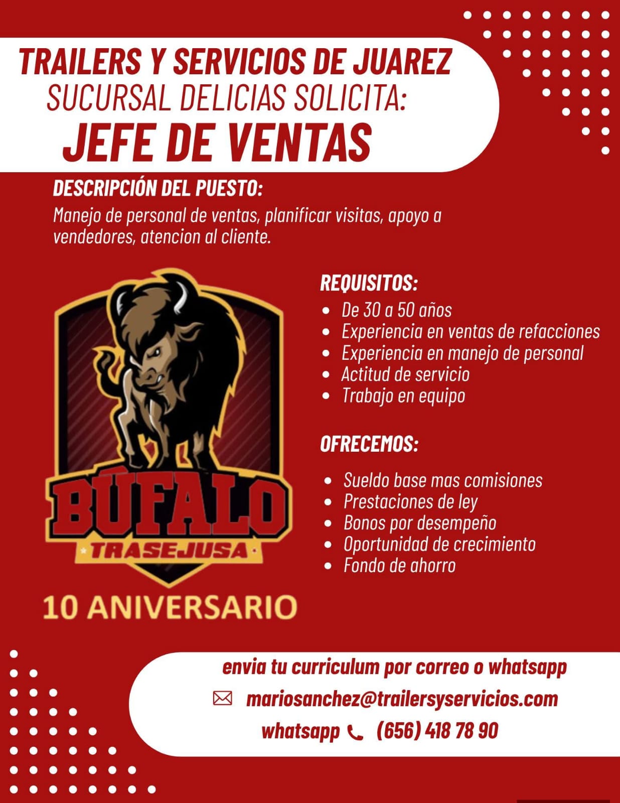 Jefe de ventas