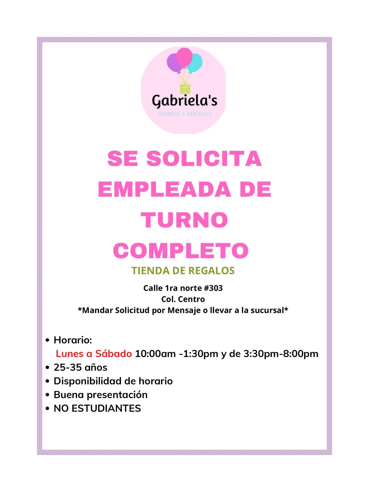 Empleada turno completo