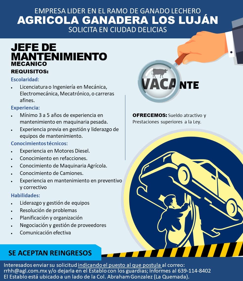 Jefe de mantenimiento