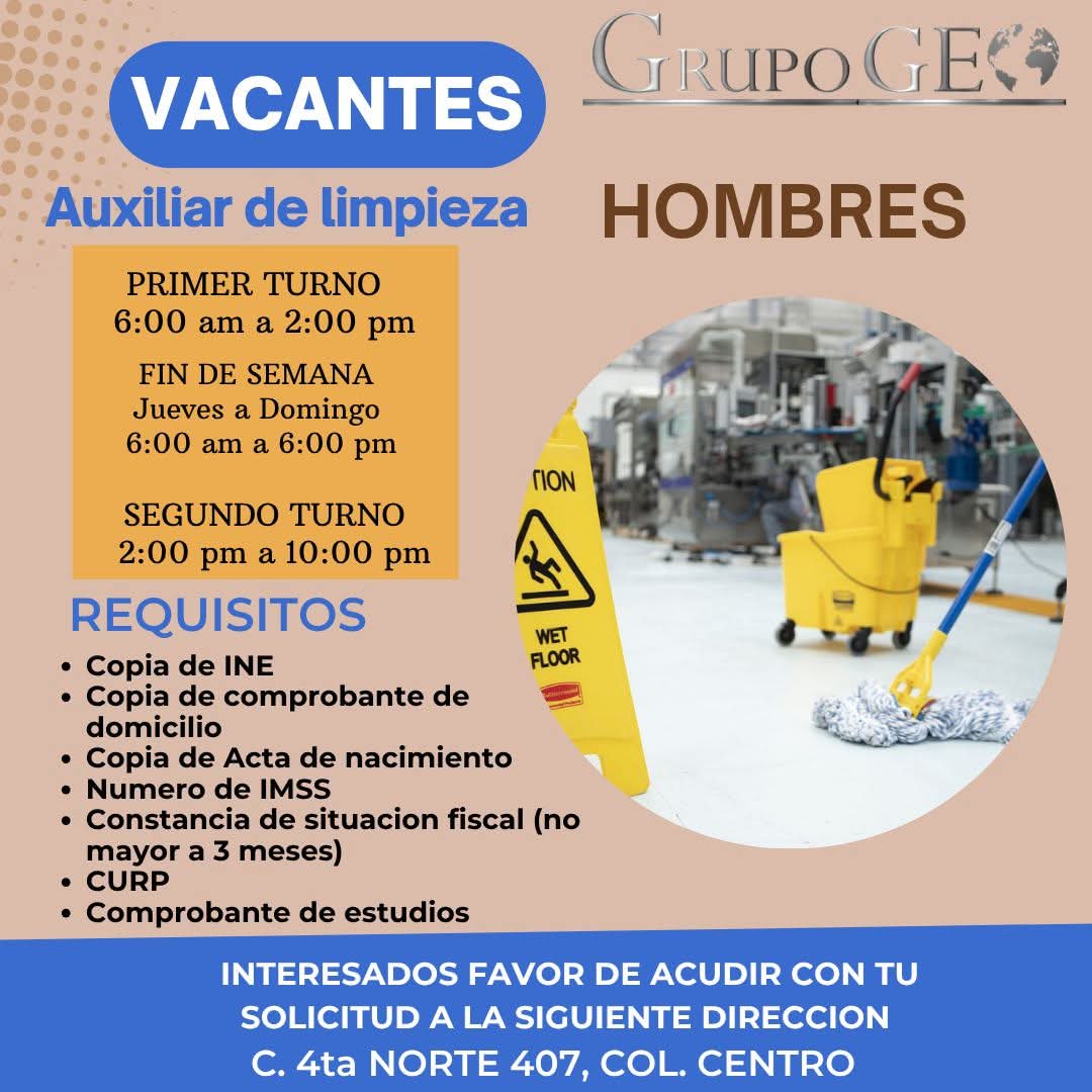 Auxiliar de limpieza