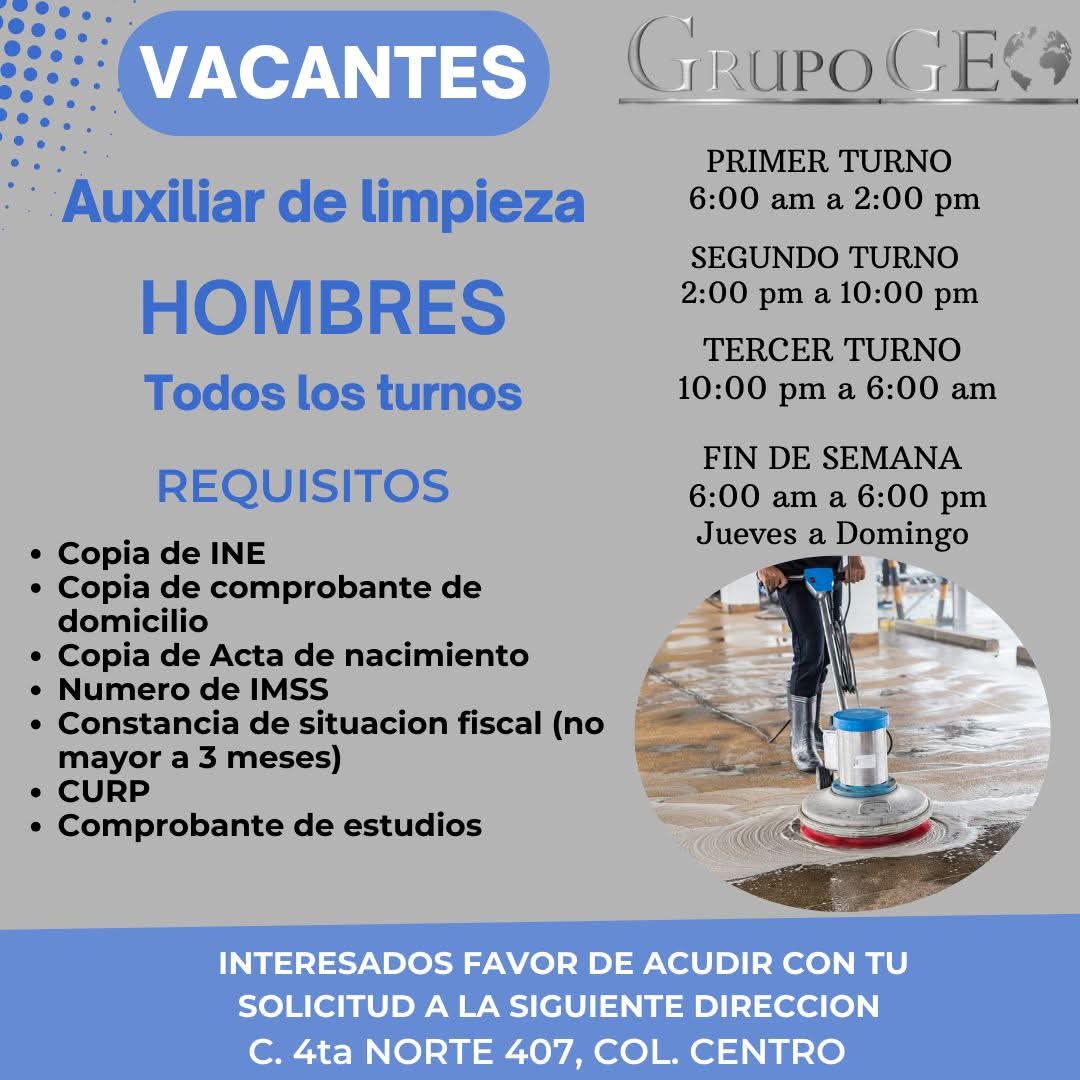 Auxiliar de limpieza