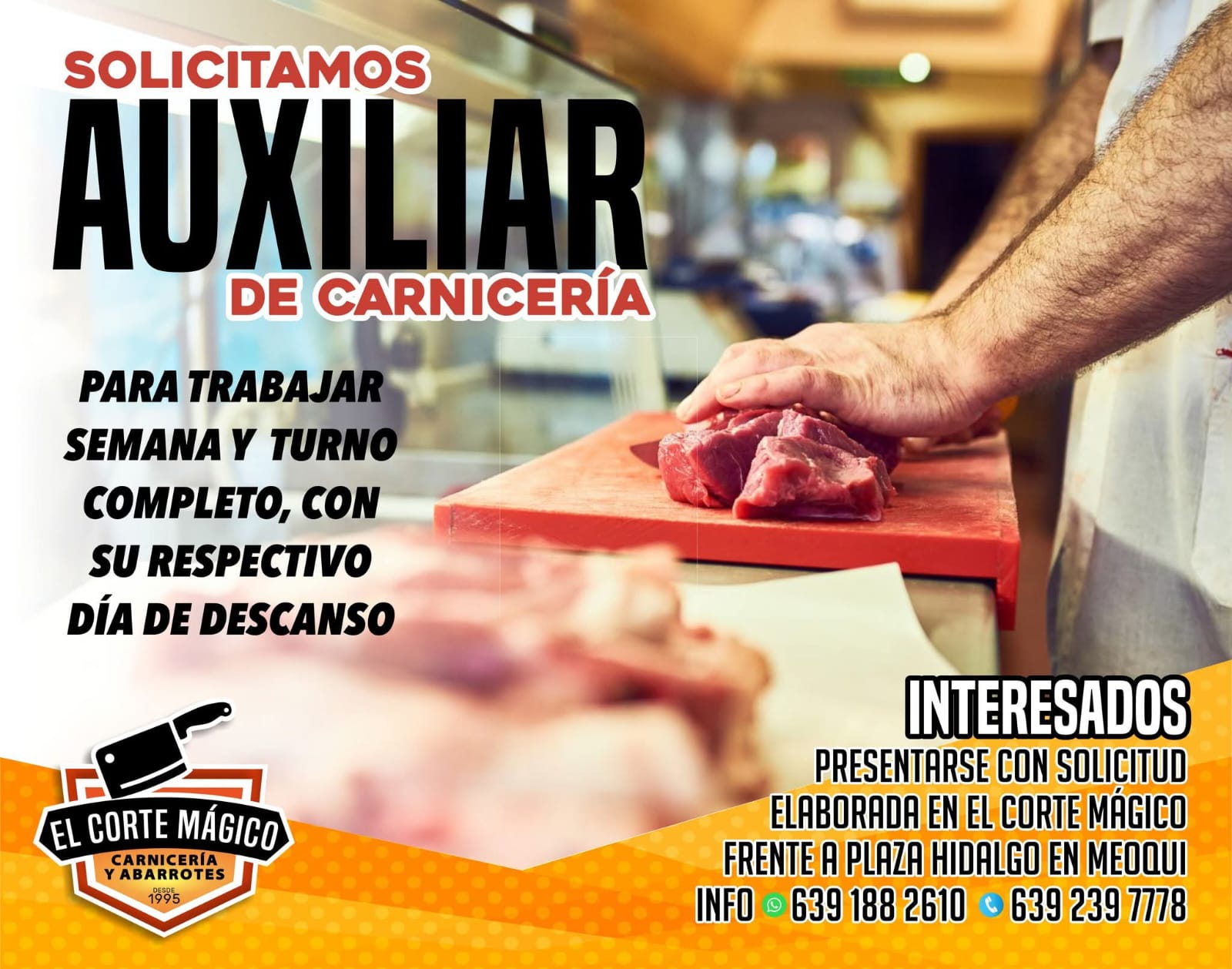 Auxiliar de carnicería