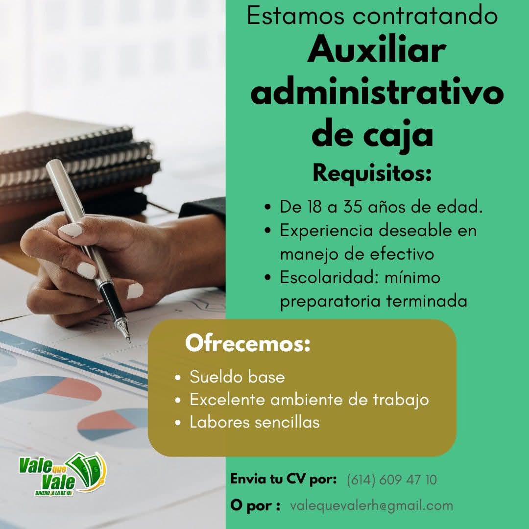 Administrativo de cajas