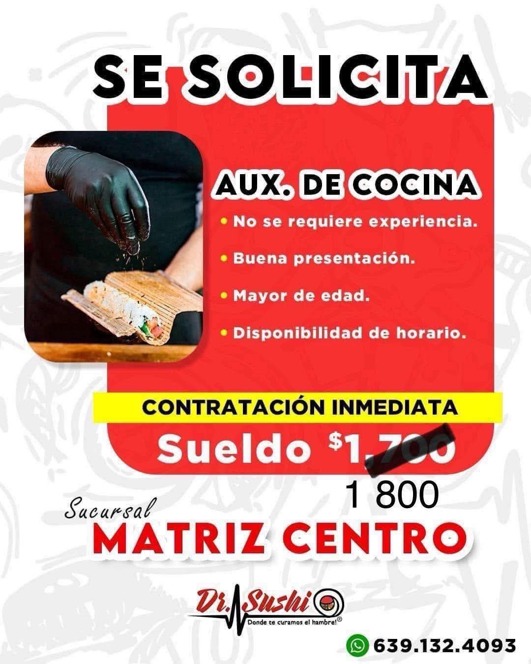 Auxiliar de cocina