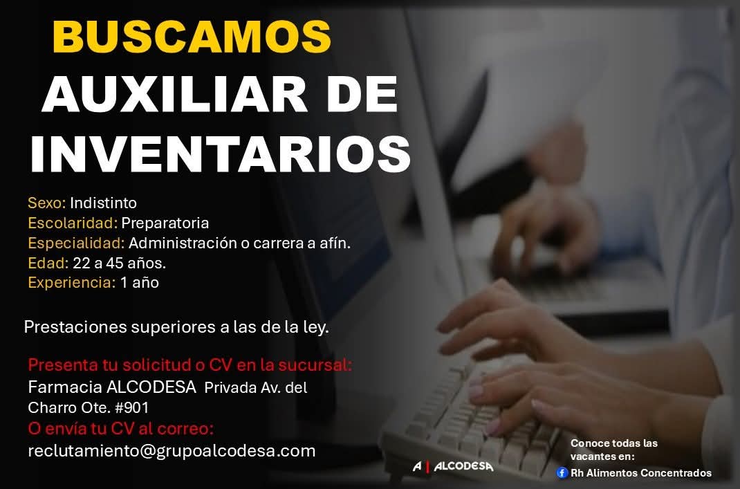Auxiliar de inventarios