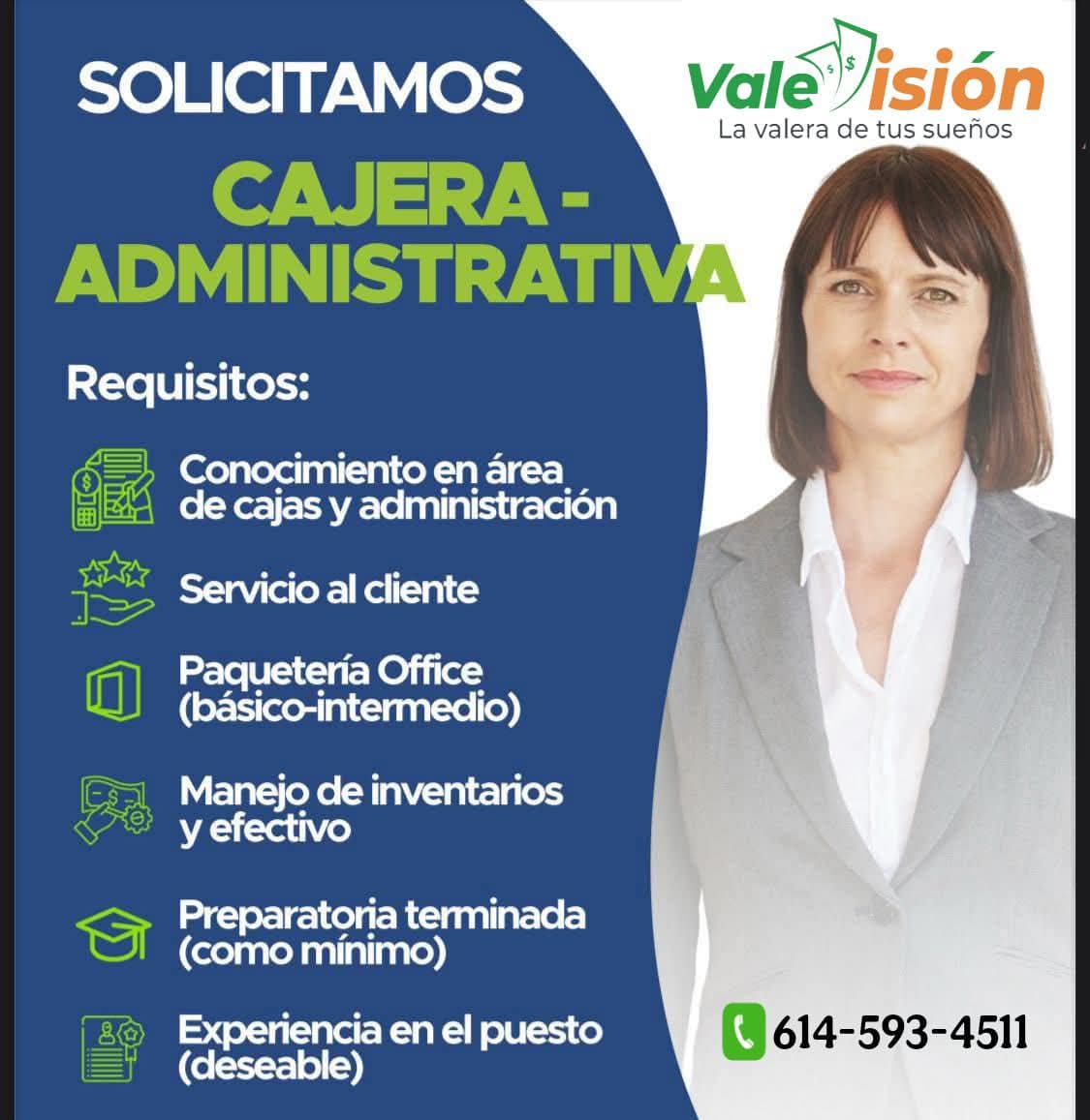Cajera administrativa
