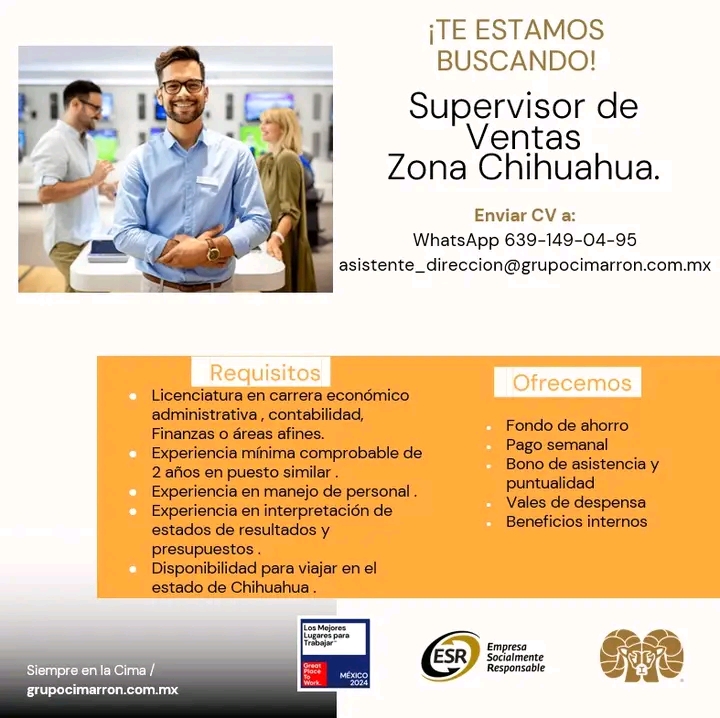 Supervisor de ventas