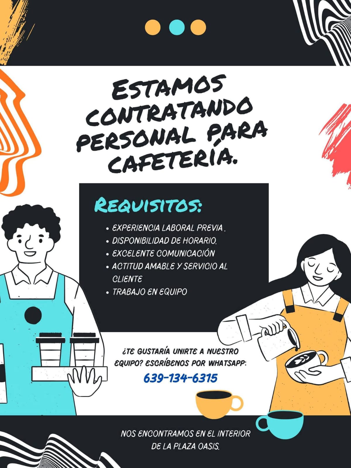 Personal para cafetería