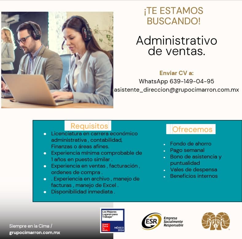 Administrativo de ventas