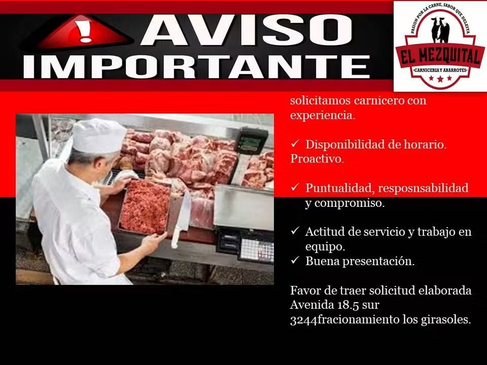 Carnicero con experiencia