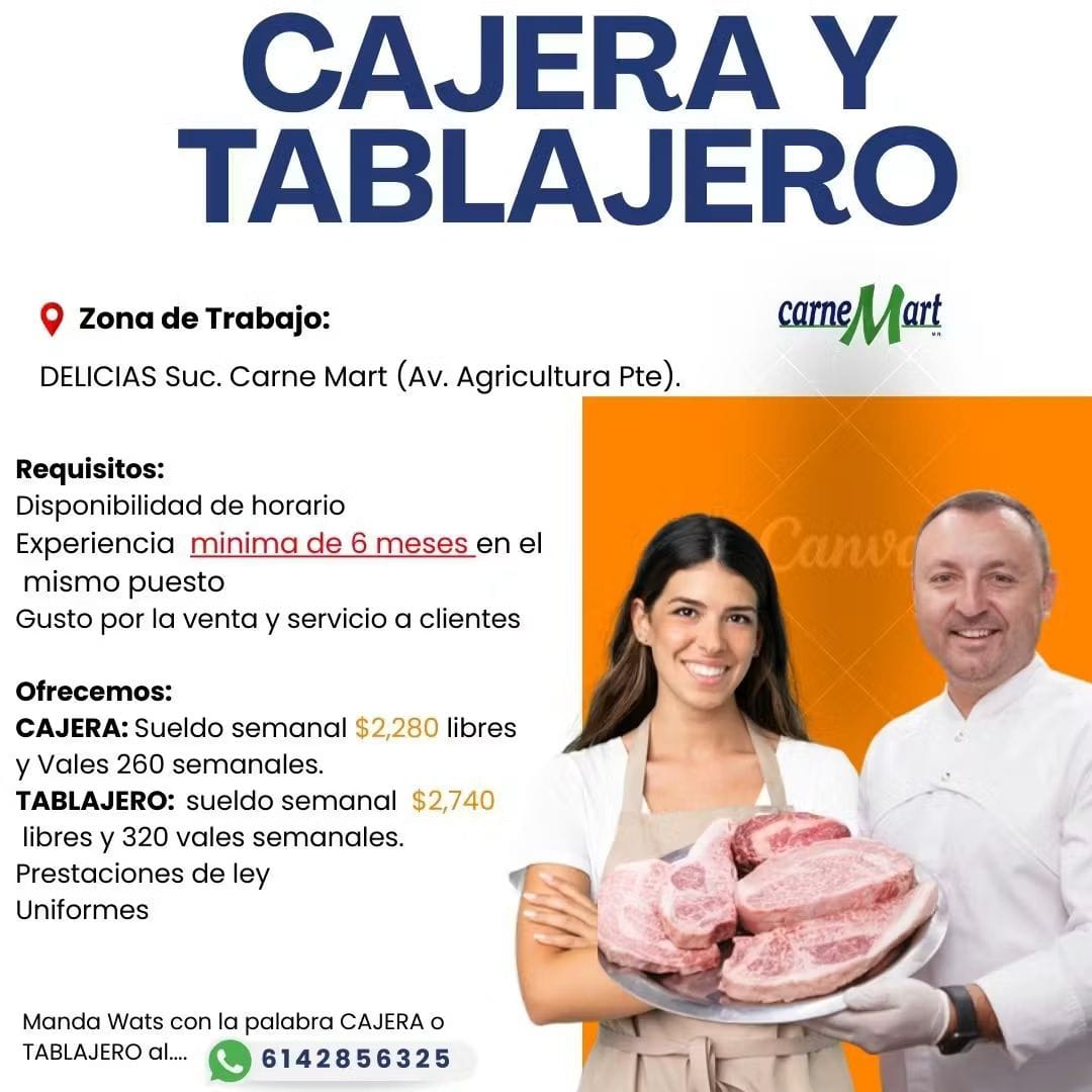 Cajera y tablajero