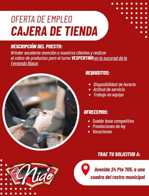 Cajera de tienda
