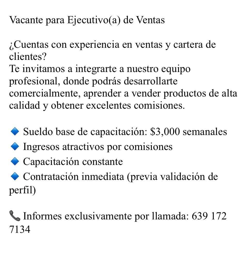 Ejecutiva de ventas