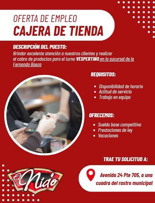 Cajera de tienda