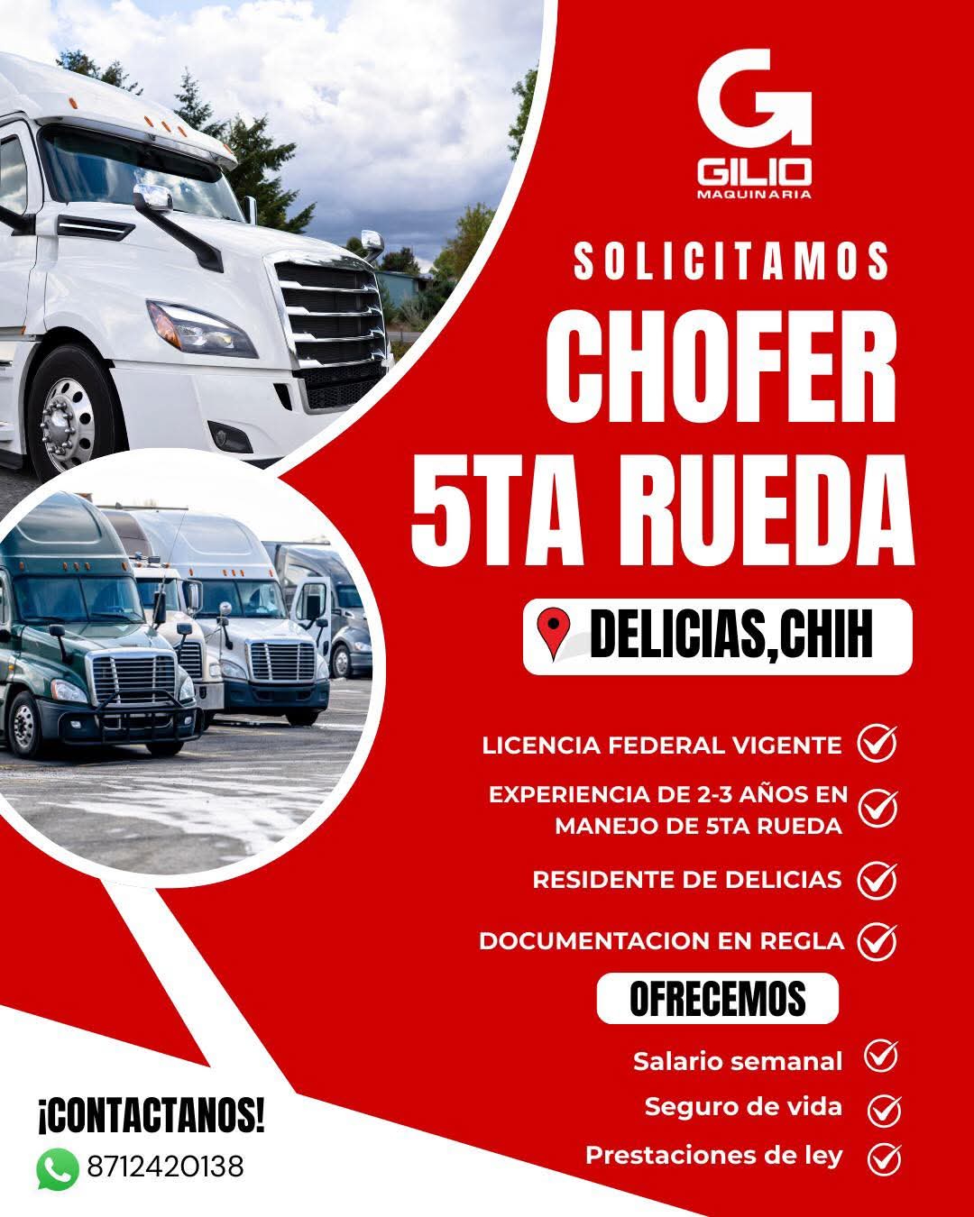 Chofer 5ta rueda