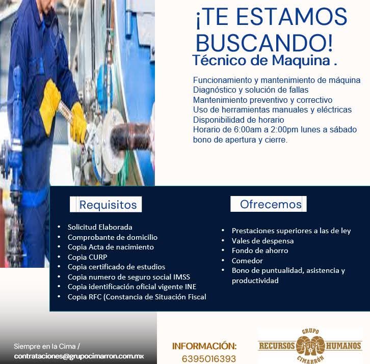Tecnico de maquina
