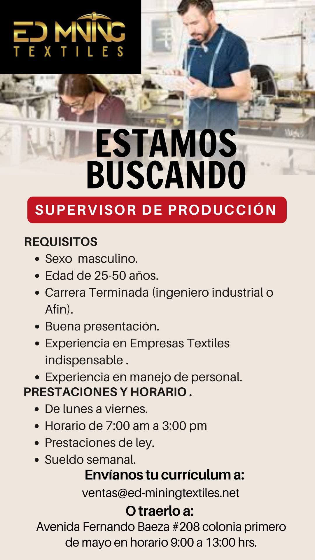 Supervisor de producción