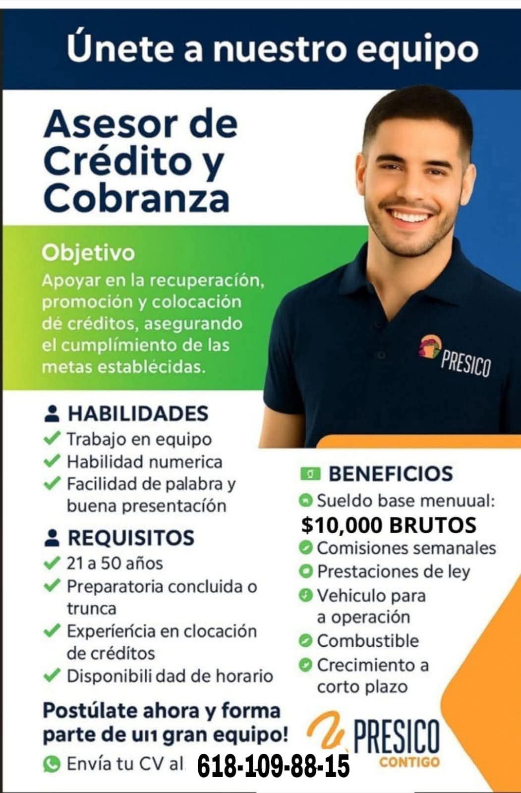 Asesor de crédito y cobranza