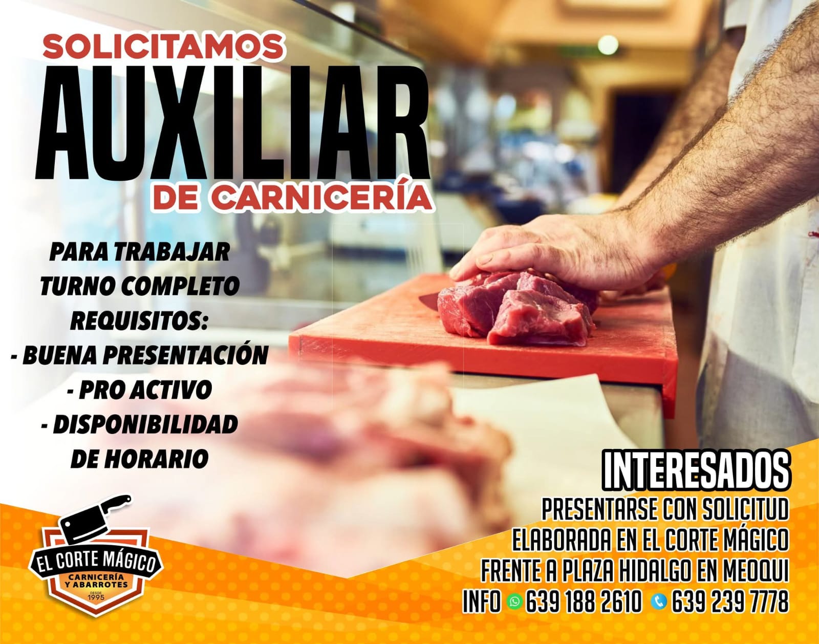 Auxiliar de carnicería