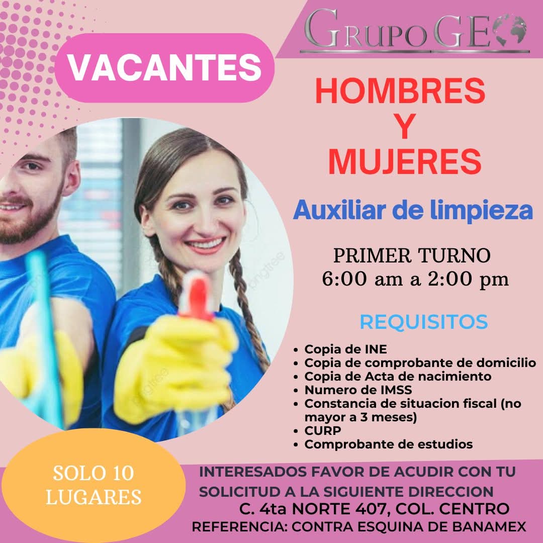 Auxiliar de limpieza