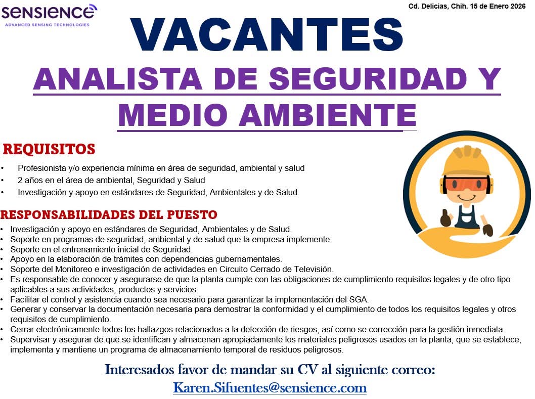 Analista de seguridad y medio ambiente