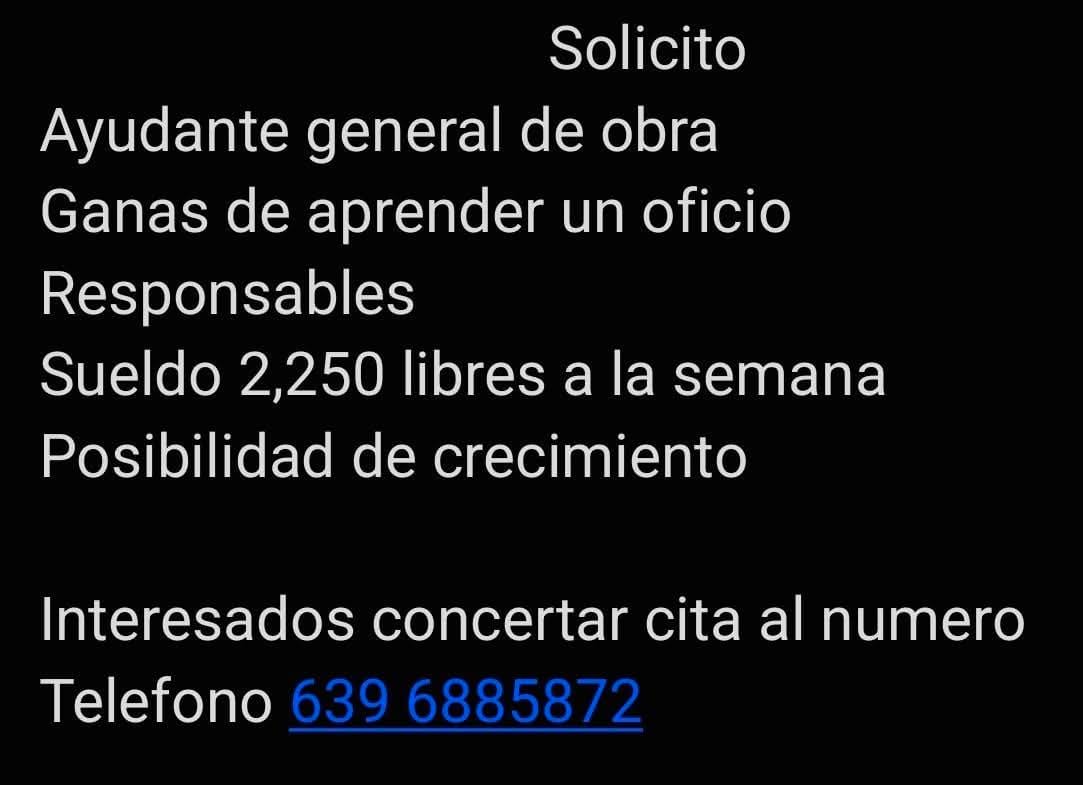 Ayudante general de e obra