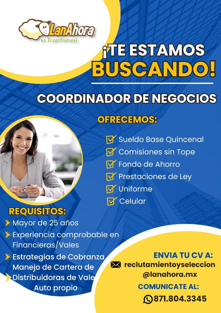 Coordinadora de negocios