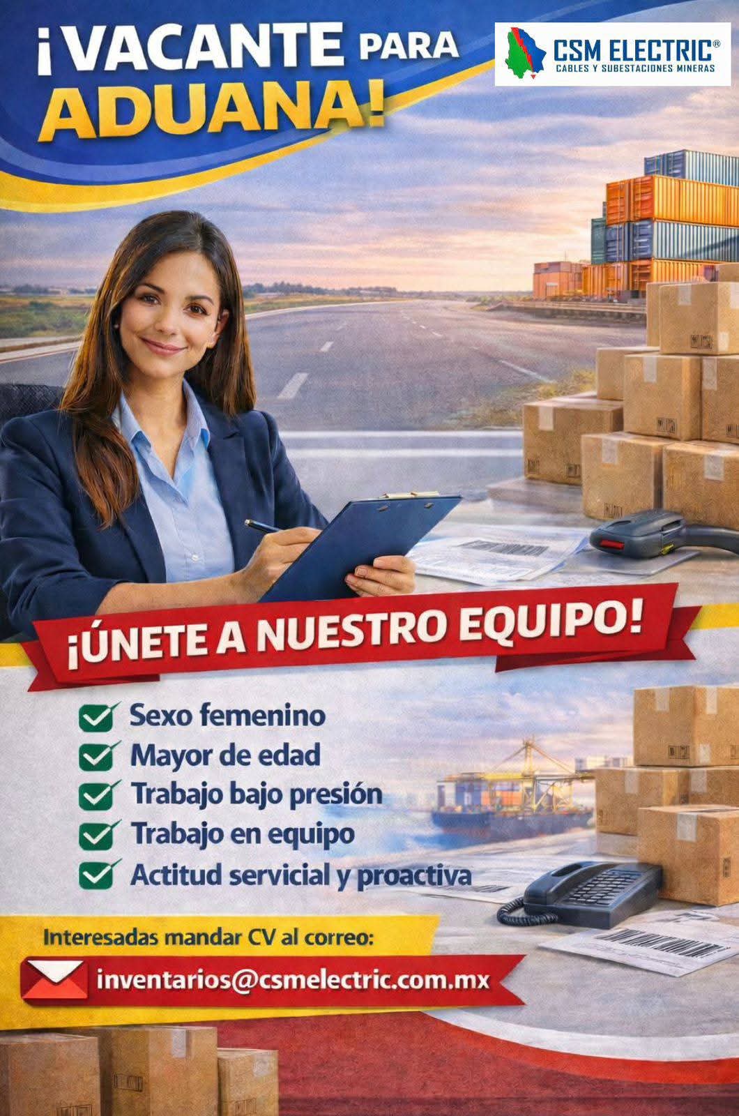 Vacante para aduana