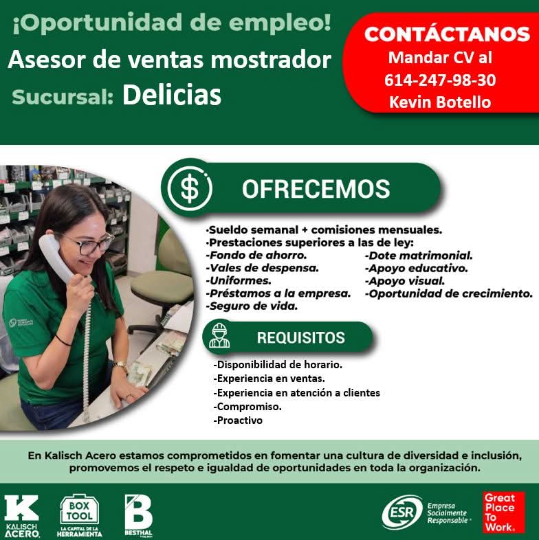 Asesor de ventas mostrador